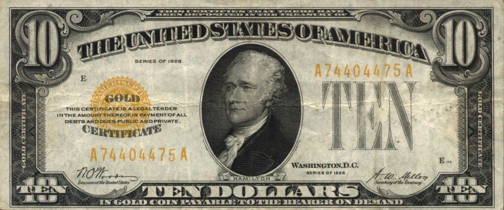 Ten Dollar Gold Certificate